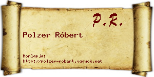 Polzer Róbert névjegykártya